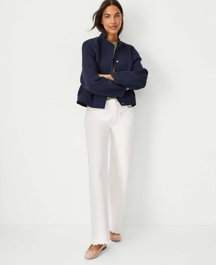 The Petite Frayed Wide-Leg Jean