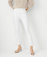 Petite High Rise Boot Crop Jeans in White carousel Product Image 1