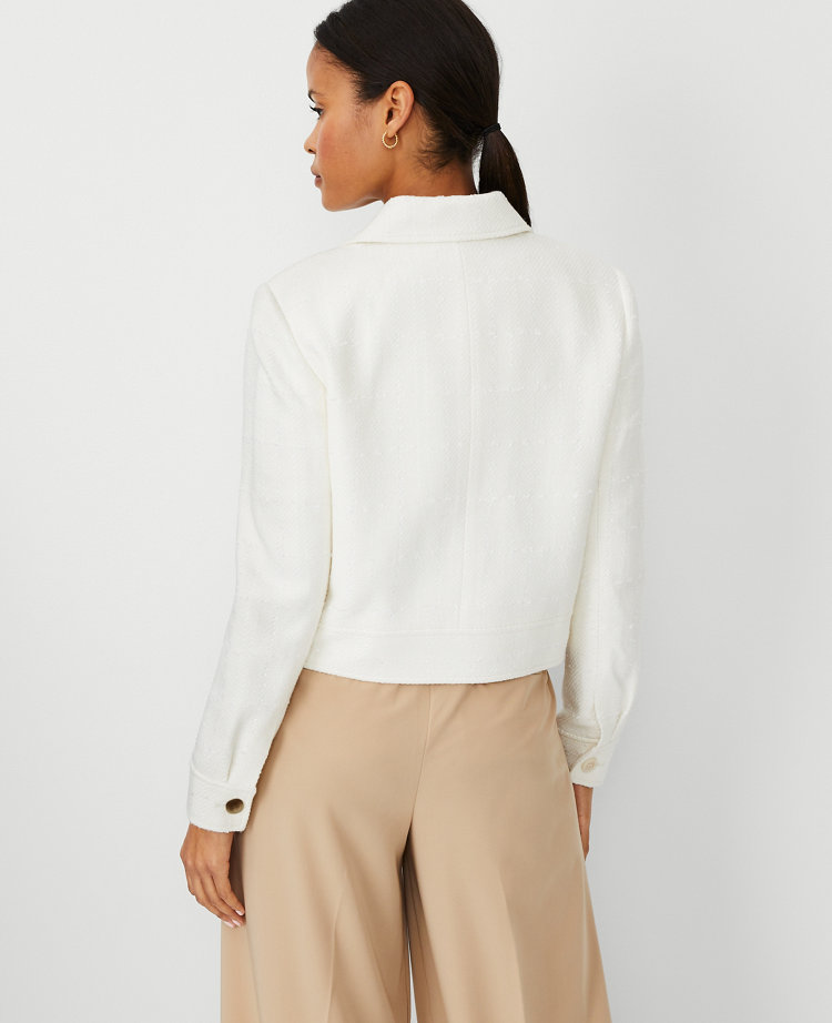 Women's White Petite Jackets and Blazers Ann Taylor
