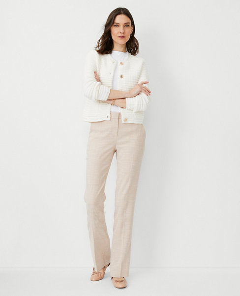 The Tall Sophia Straight Pant in Textured Crosshatch