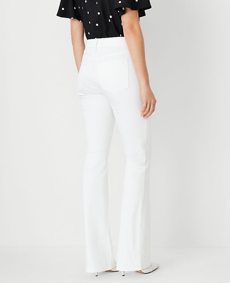Petite Mid Rise Boot Jeans in White