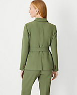 The Petite Belted Blazer in Crepe carousel Product Image 2