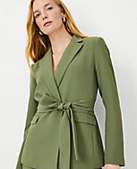 The Petite Belted Blazer in Crepe carousel Product Image 3