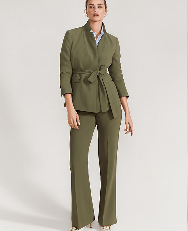 The Petite Belted Blazer in Crepe