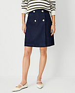 Petite AT Weekend Mariner Denim Skirt in Refined Dark Indigo Wash carousel Product Image 1