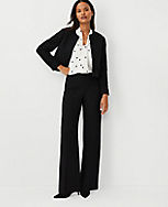 Petite Side Zip Straight Pants in Crepe carousel Product Image 1
