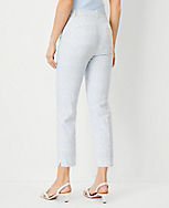 The Petite Cotton Crop Pant in Geo Texture - Curvy Fit carousel Product Image 2