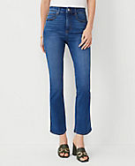 Petite High Rise Boot Crop Jeans in Luxe Medium Wash carousel Product Image 1