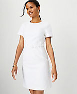 The Petite Short Sleeve Belted A-Line Dress carousel Product Image 3
