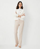 The Petite Sophia Straight Pant in Textured Crosshatch carousel Product Image 1