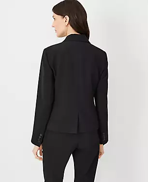 The Shorter One Button Blazer in Fluid Crepe carousel Product Image 2