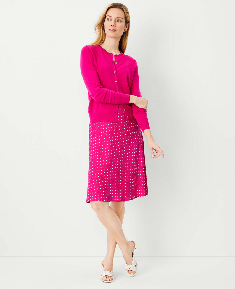 Ann Taylor Dotted Slip Skirt