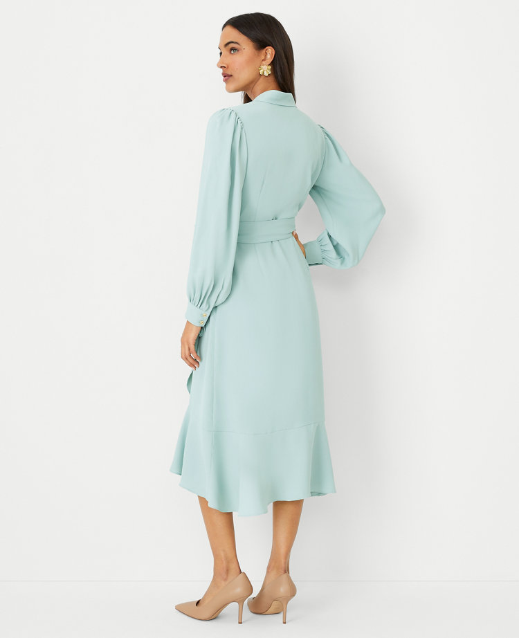 Petite Flounce Wrap Dress