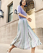 Petite Striped Full Sweater Skirt carousel Product Image 1