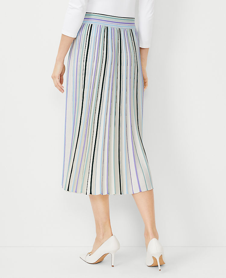 Petite Striped Full Sweater Skirt