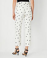 The Cotton Crop Pant in Textured Dot - Curvy Fit carousel Product Image 2