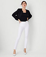 Mid Rise Skinny Jeans in White carousel Product Image 1