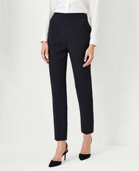 The Tall Side Zip Ankle Pant in Fluid Crepe
