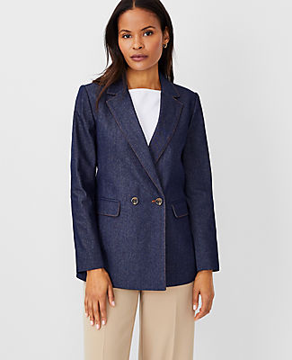 Ann Taylor The Petite Long Double Breasted Blazer