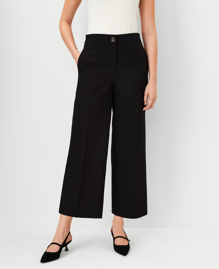 Tall Black Low Rise Textured Straight Leg Trousers