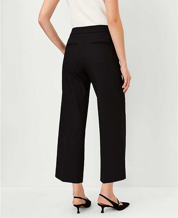 The Mid Rise Kate Wide Leg Crop Pant in Texture