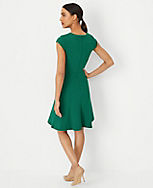 Petite Pique Belted Flare Dress carousel Product Image 2
