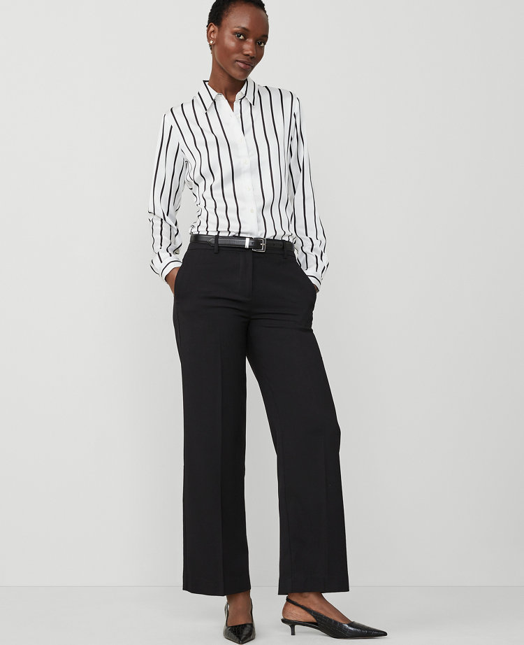 Ann Taylor The Straight Ankle Pant Black Women's