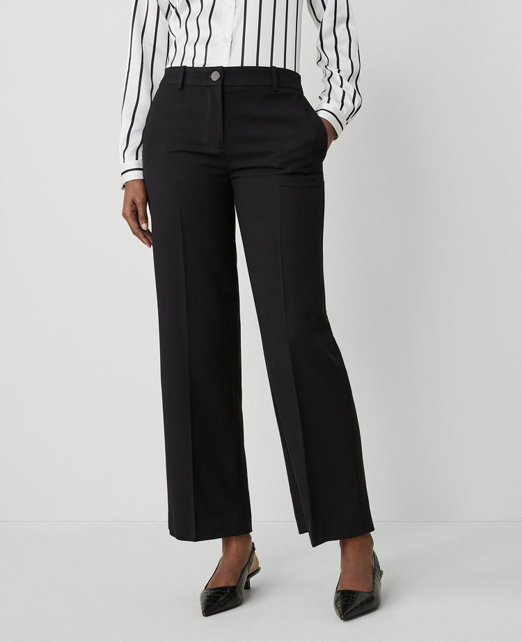 Ann Taylor The Straight Ankle Pant Black Women's