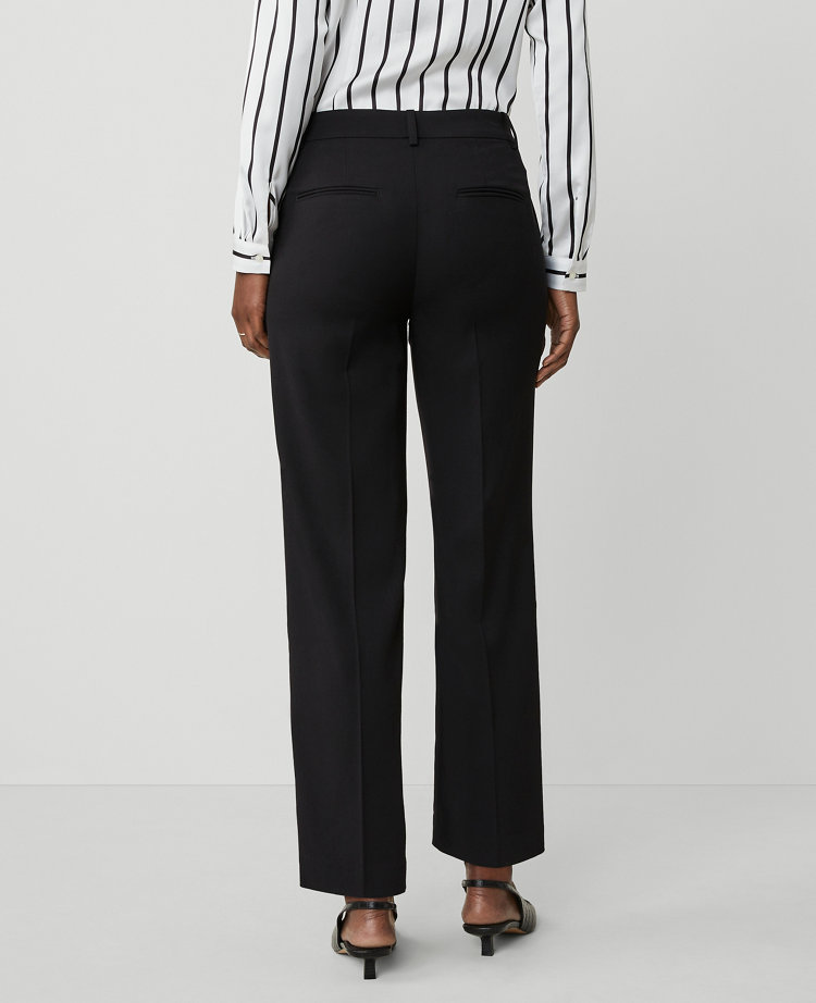 Ann Taylor The Petite Straight Ankle Pant In Black