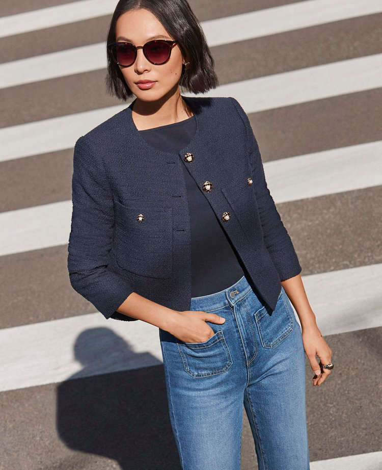 Petite Tweed Patch Pocket Jacket