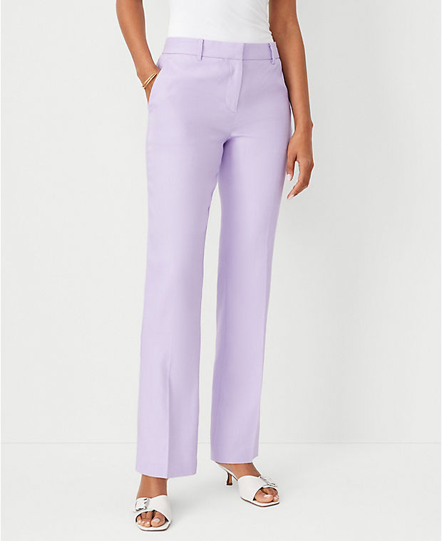 The Mid Rise Sophia Straight Pant in Linen Twill