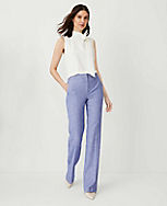 The Petite High Rise Trouser Pant in Cross Weave carousel Product Image 1