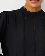 Tall Eyelet Pintucked Blouse carousel Product Image 3