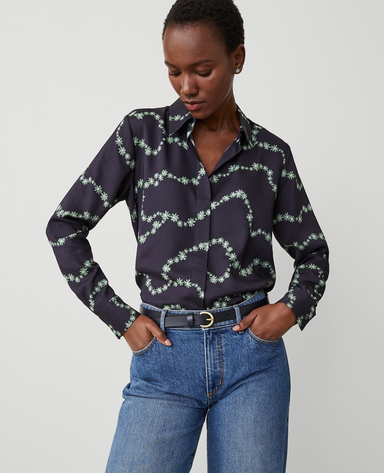 Ann Taylor Floral Essential Shirt