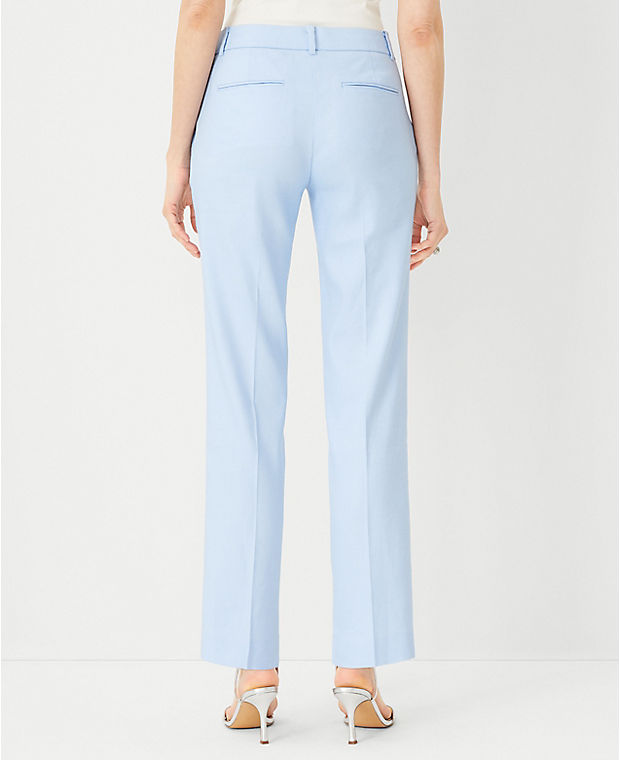 The Petite Mid Rise Straight Pant in Linen Twill - Curvy Fit