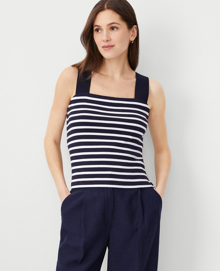Side Button Tank Top