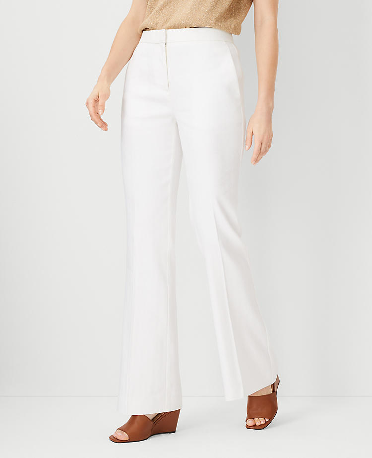 The Petite High Rise Trouser Pant in Linen Blend