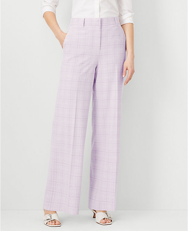 The High Rise Wide Leg Pant in Plaid