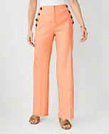 The Petite Straight Sailor Pant in Linen Blend carousel Product Image 2