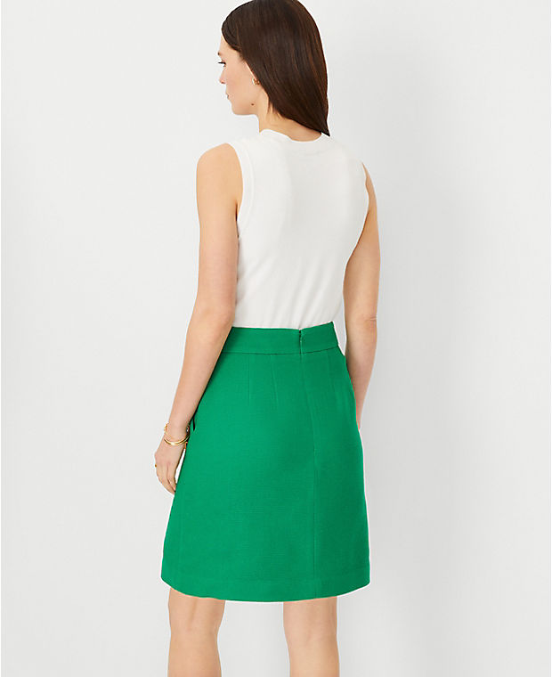 Pique Pocket A-Line Skirt