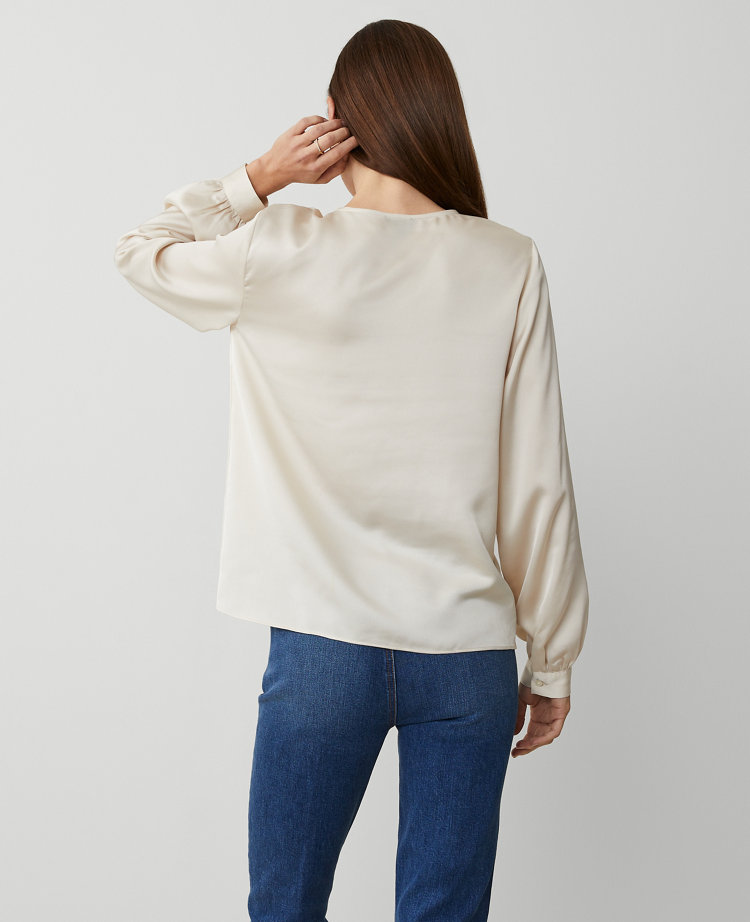 Flounce V-Neck Blouse