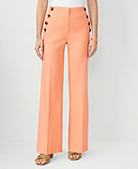The Petite Sailor Straight Pant in Linen Blend - Curvy Fit carousel Product Image 1