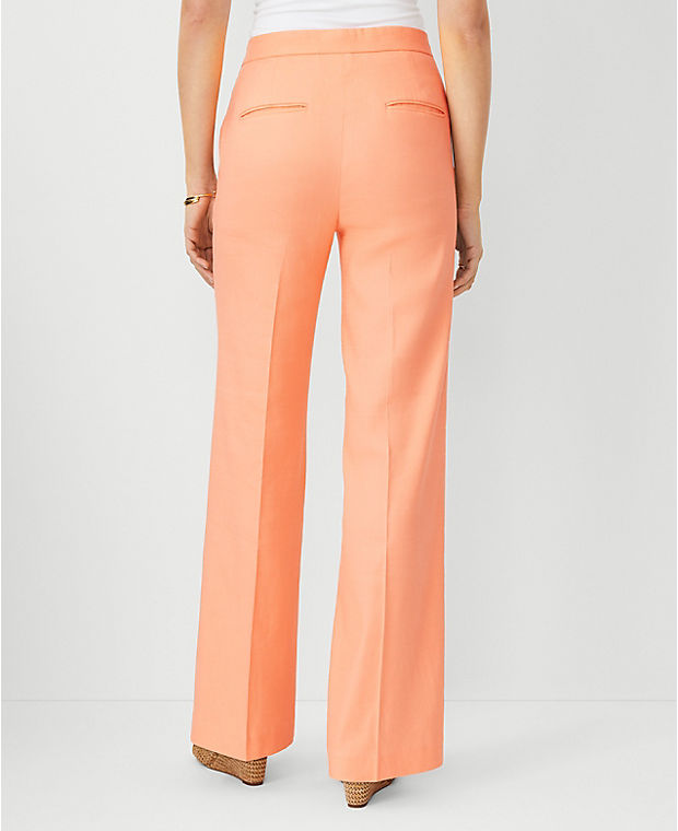 The Petite Sailor Straight Pant in Linen Blend