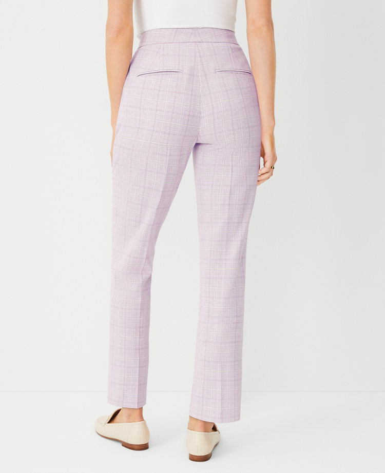 The High Rise Ankle Pant in Plaid - Curvy Fit