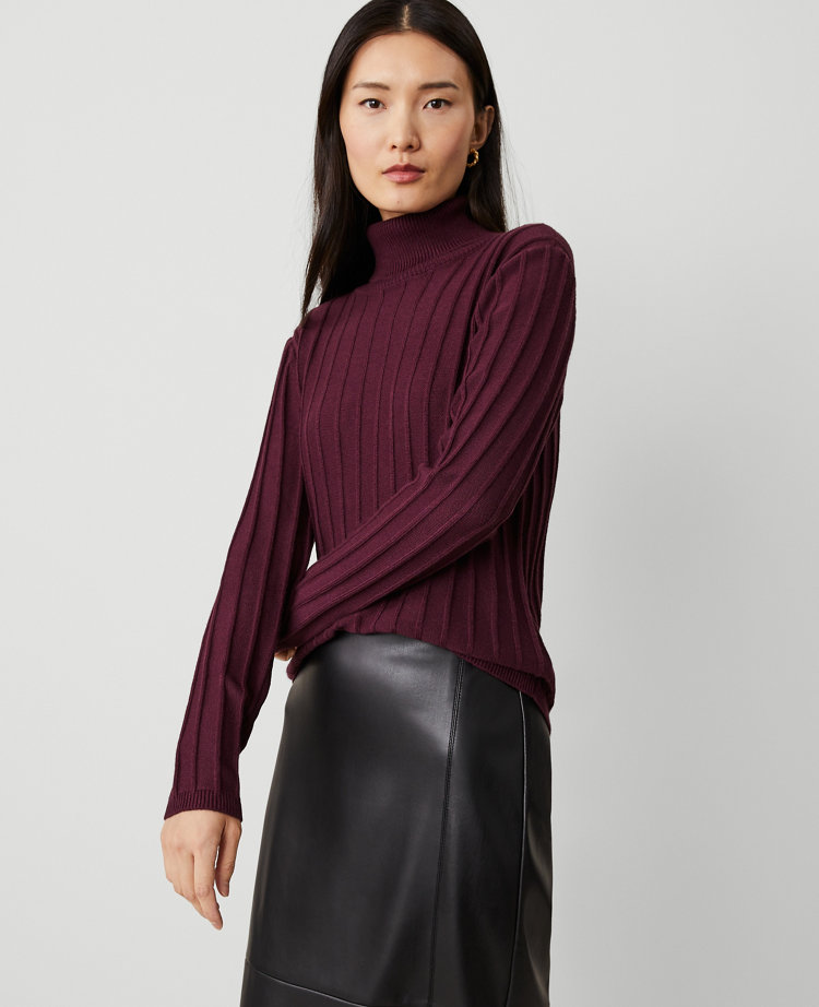 Mock Neck Ribbed Sweater carousel Product Image 2