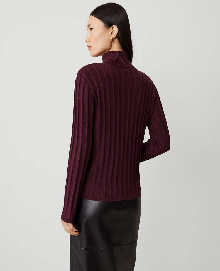 Mock Neck Ribbed Sweater carousel Product Image 3