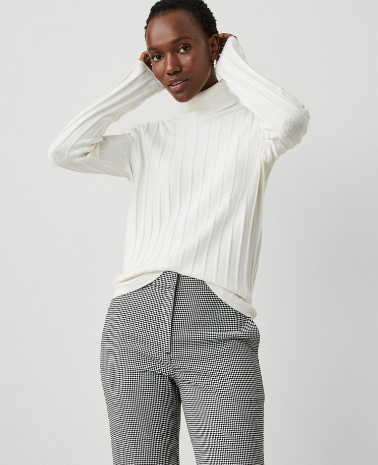 Mock Neck Ribbed Sweater carousel Product Image 1