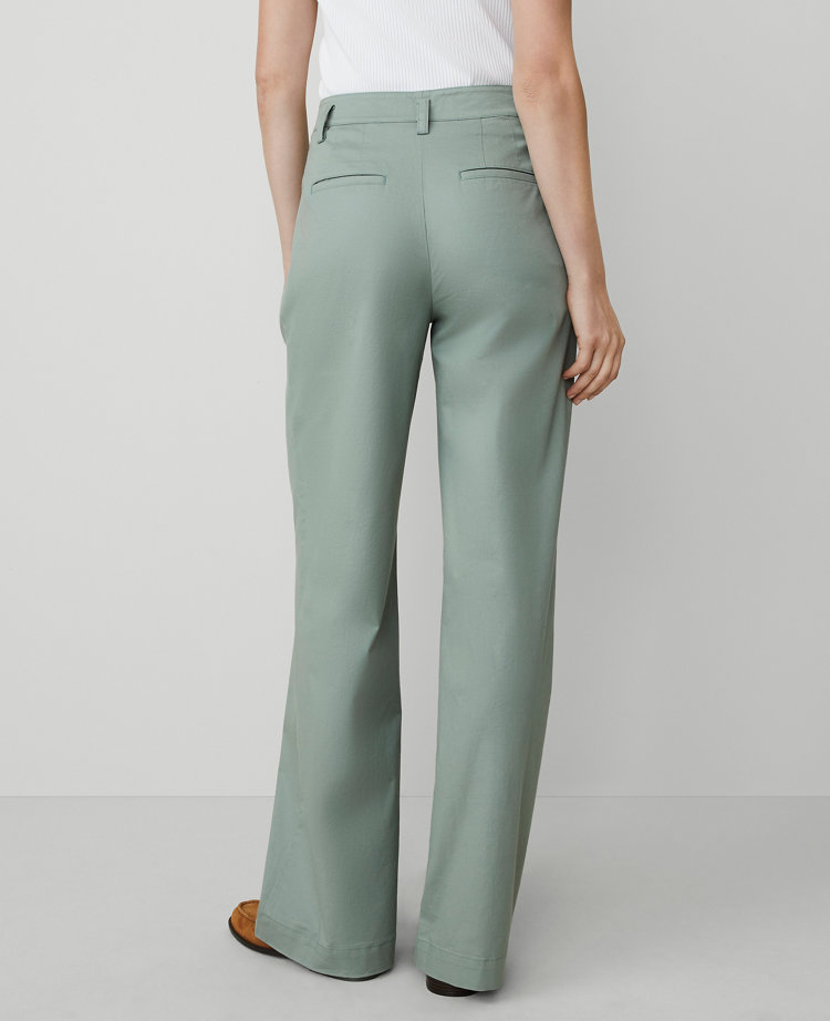 Weekend Collection Topstitched Wide-Leg Pant