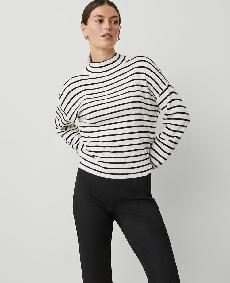 Ribbed Mock Neck Sweater