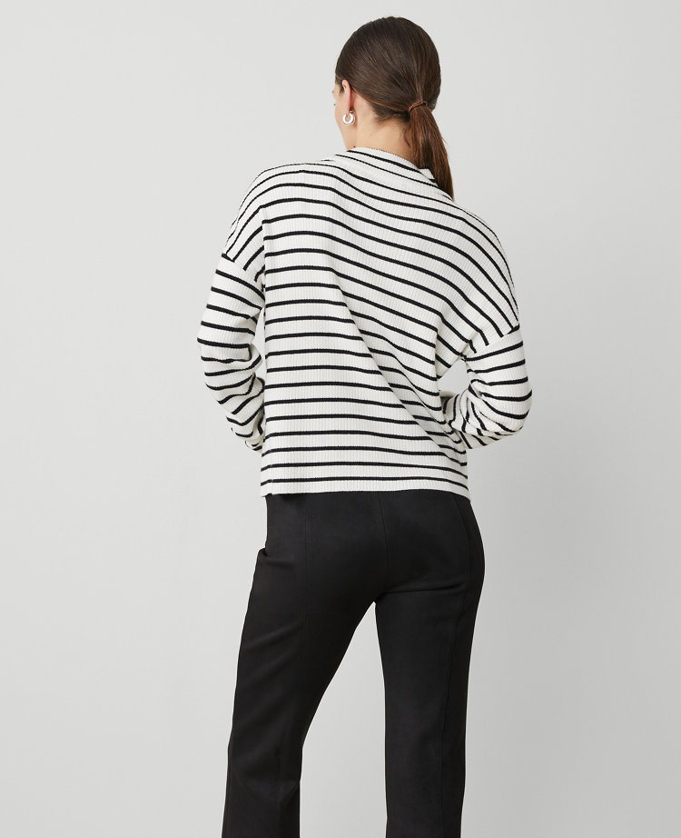 Ribbed Mock Neck Sweater